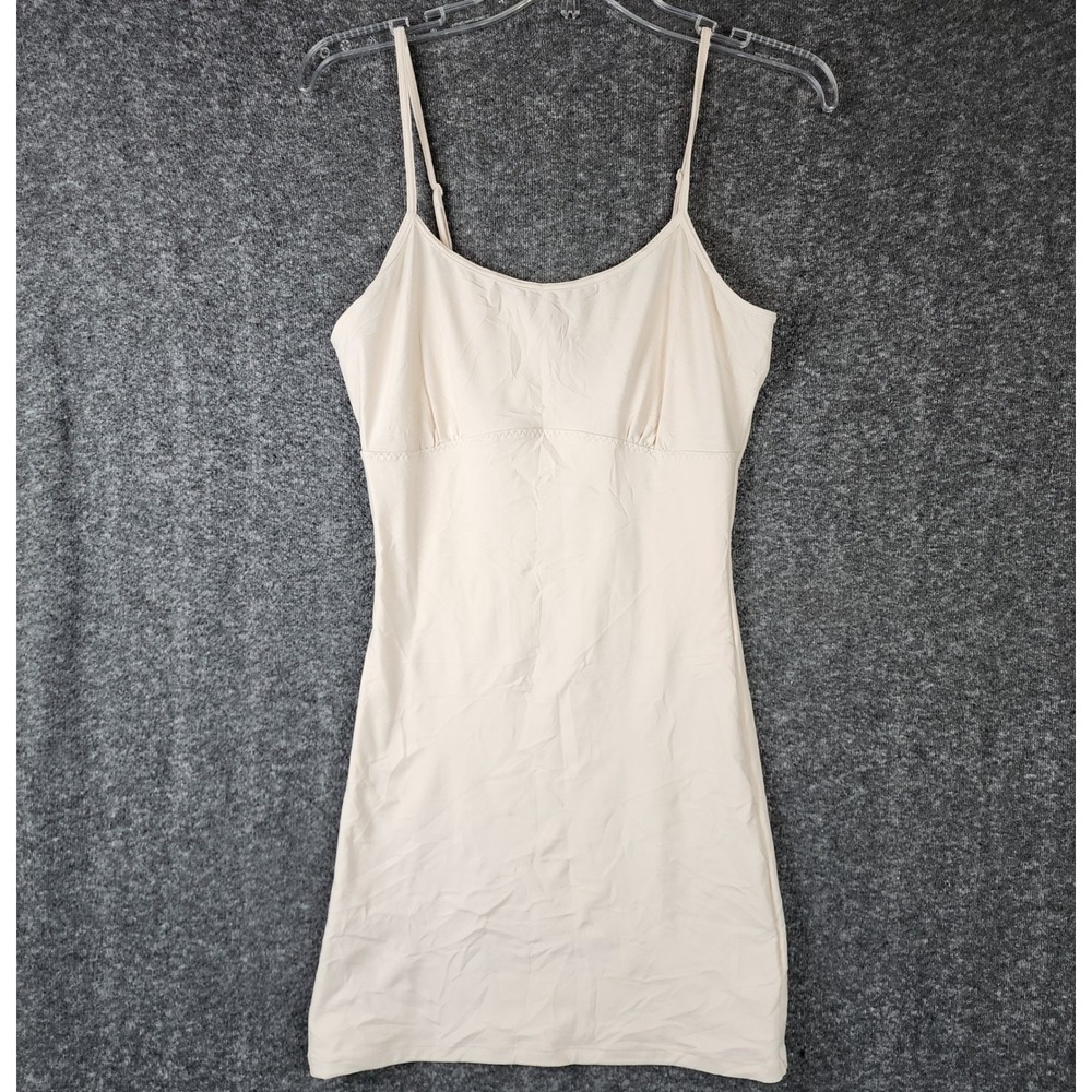 Spanx Camisole Slip Women XL Spoil Me Cotton Beige Shapewear EUC